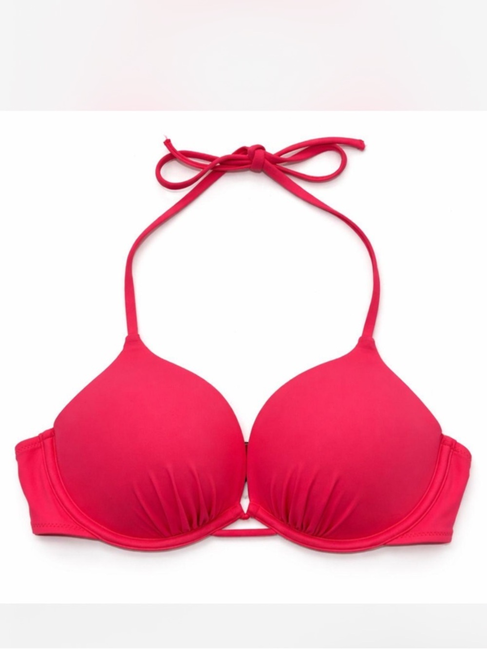 Victoria’s Secret Bombshell Bikini Top Push Up Add Two Cups Size 34B Hot Pink